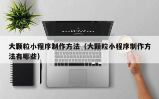 鹿邑大颗粒小程序制作方法（大颗粒小程序制作方法有哪些）